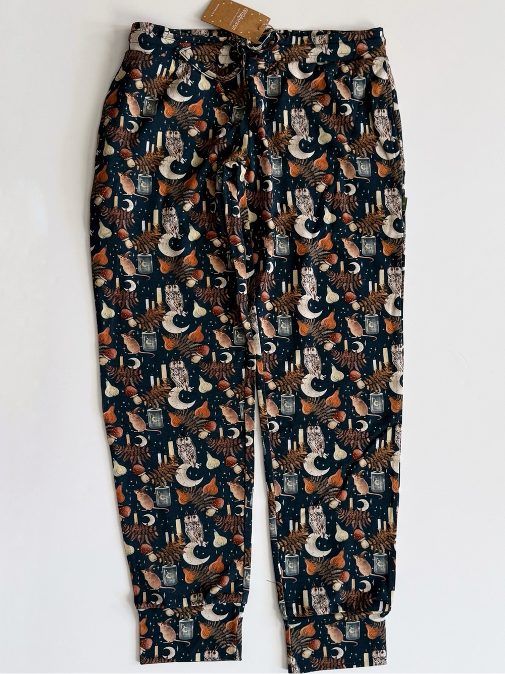 Celestial Night Print Jogger Pants - Navy